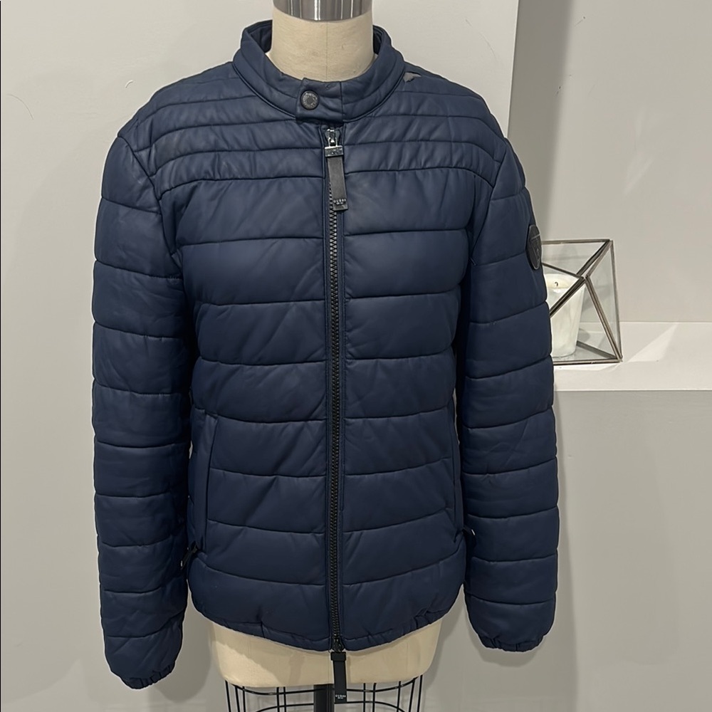 GUESS Men's Navy Quilted Jacket